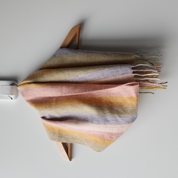Lauren Ralph Lauren Accessories - Host Pick! Vintage Ralph Lauren Pastel Rainbow Stripe Lambswool Scarf